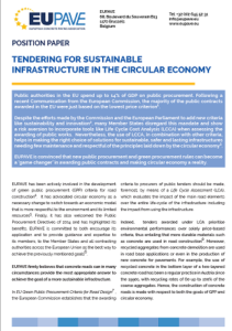 Position paper – Tendering for sustainable infrastructure in the circular economy