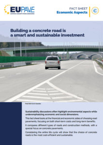 Fact sheet "Building a Concrete Road is a Smart and Sustainable Investment -  Economic aspects"
